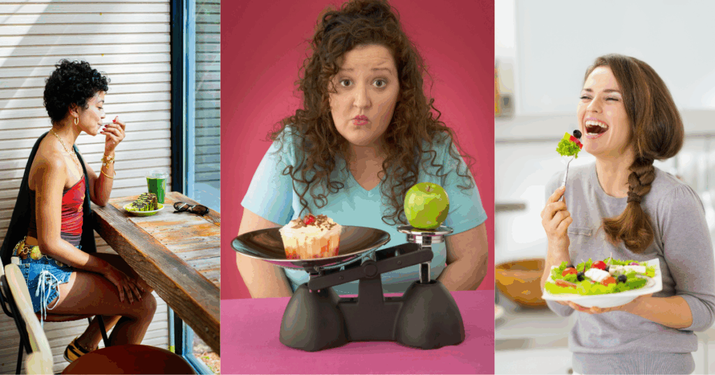 Women eating snacks, while ensuring mindful and healthy eating, while being on semaglutide treatment from Slimme U Rx